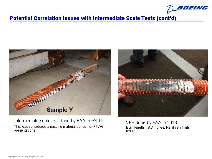 Potential Correlation Issues with Intermediate Scale Tests (cont’d) Intermediate scale test done by FAA