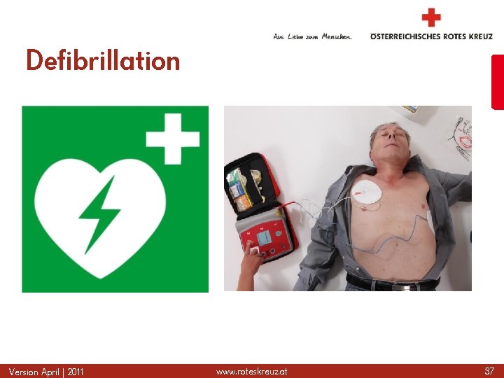 Defibrillation Version April | 2011 www. roteskreuz. at 37 