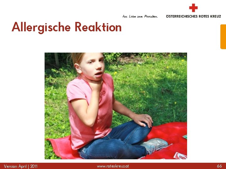 Allergische Reaktion Version April | 2011 www. roteskreuz. at 66 
