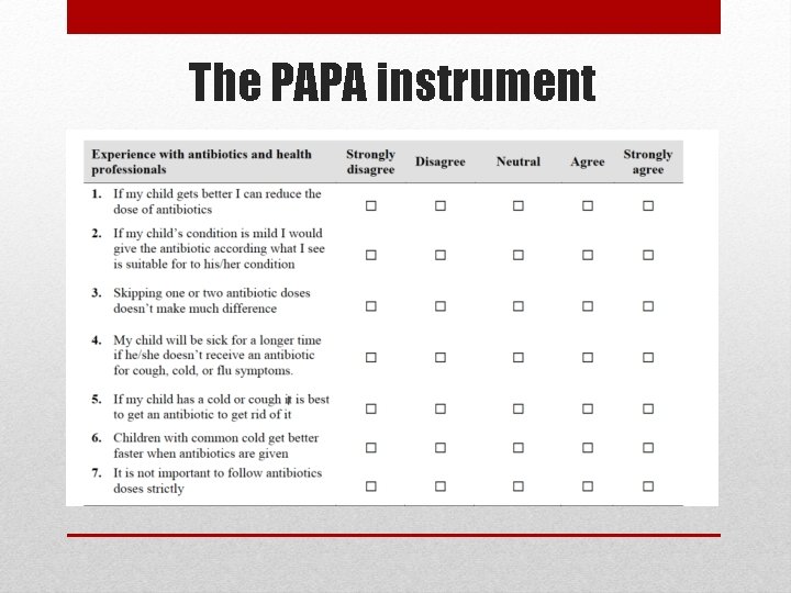 The PAPA instrument 