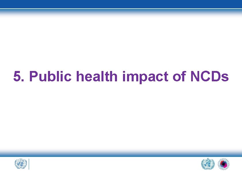 5. Public health impact of NCDs 