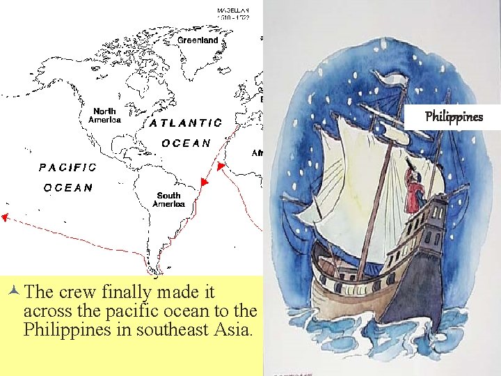 © Along the way, conditions aboard the ships were abominable. The crew began to
