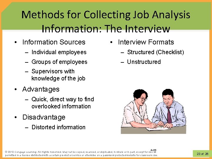 Methods for Collecting Job Analysis Information: The Interview • Information Sources • Interview Formats