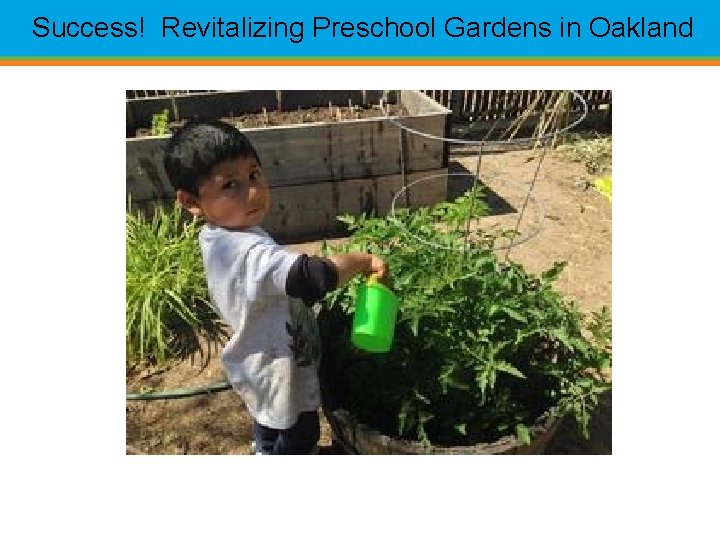 Success! Revitalizing Preschool Gardens in Oakland 