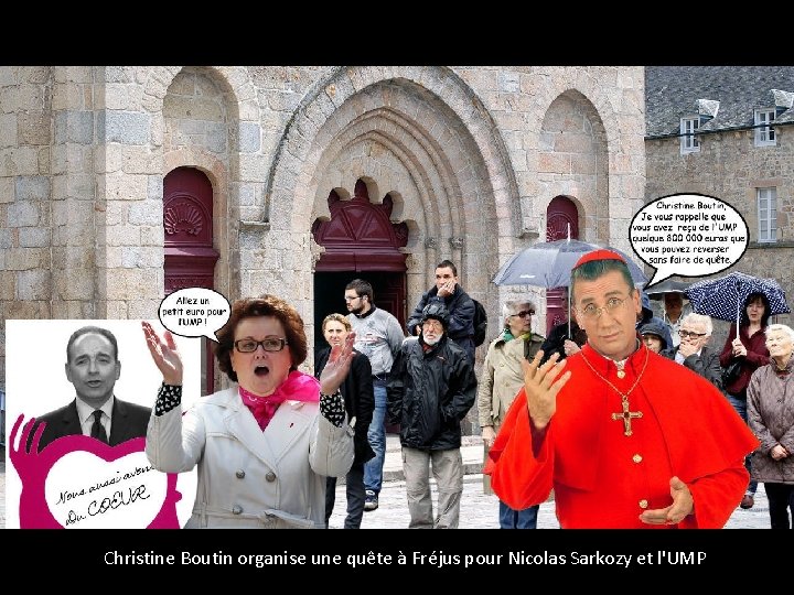 Christine Boutin organise une quête à Fréjus pour Nicolas Sarkozy et l'UMP 