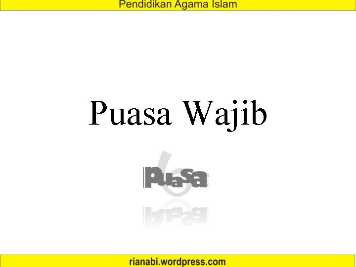 Puasa Wajib 