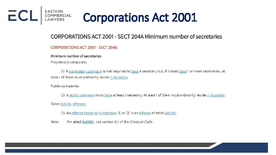 Corporations Act 2001 