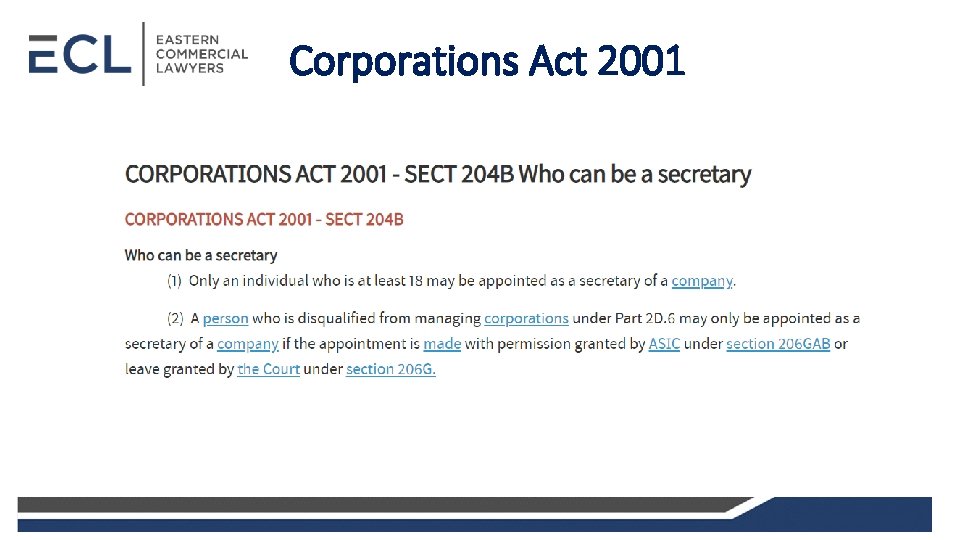 Corporations Act 2001 