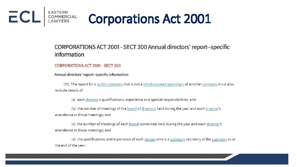 Corporations Act 2001 