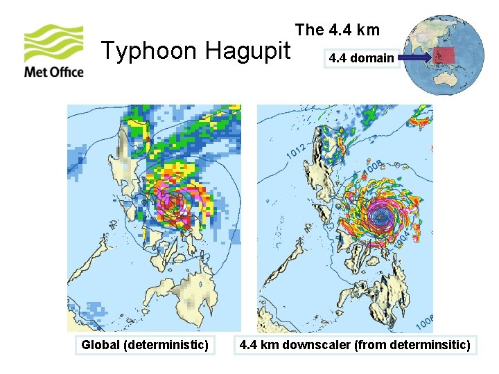 Typhoon Hagupit Global (deterministic) The 4. 4 km 4. 4 domain 4. 4 km