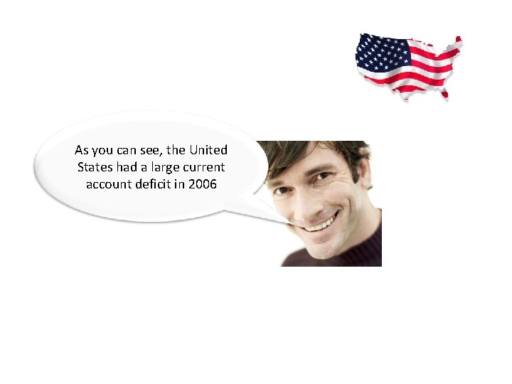 As you can see, the United States had a large current account deficit in