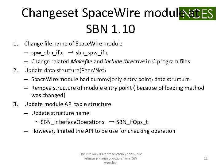 Changeset Space. Wire module at SBN 1. 10 1. Change file name of Space.