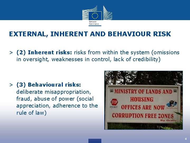 EXTERNAL, INHERENT AND BEHAVIOUR RISK > (2) Inherent risks: risks from within the system