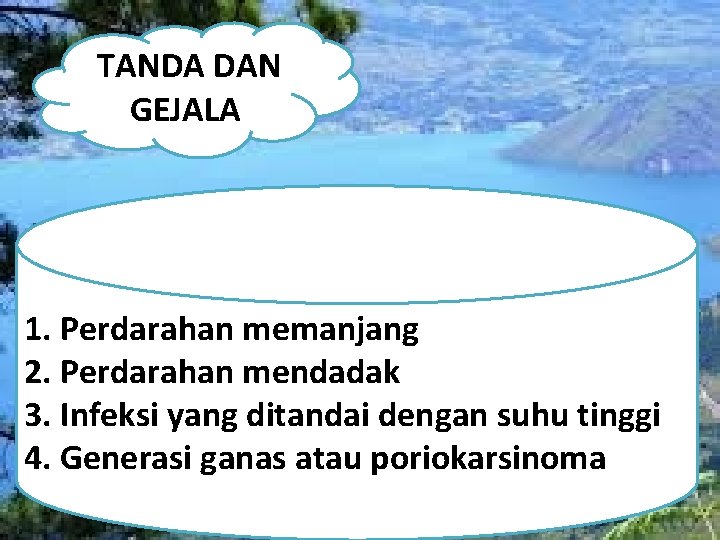  TANDA DAN GEJALA 1. Perdarahan memanjang 2. Perdarahan mendadak 3. Infeksi yang ditandai