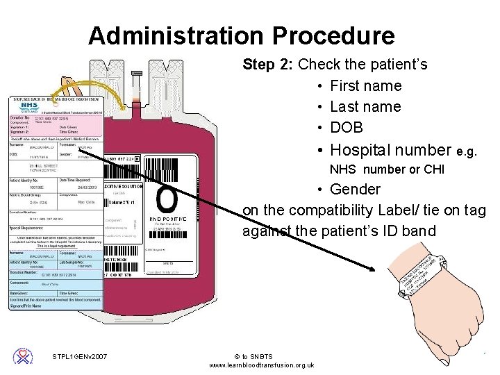 Administration Procedure Step 2: Check the patient’s • First name • Last name •