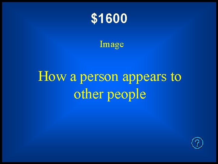 $1600 Image How a person appears to other people 
