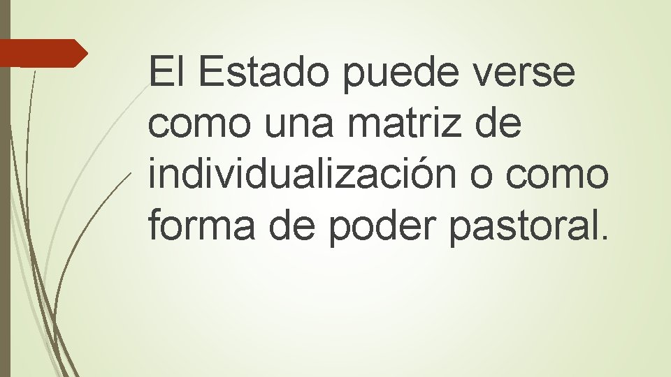 El Estado puede verse como una matriz de individualización o como forma de poder