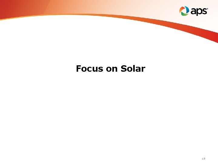 Focus on Solar 19 