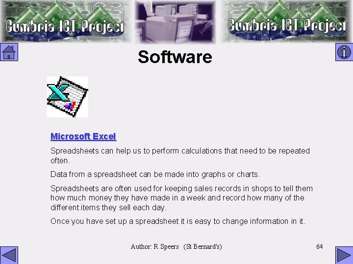 Software Microsoft Excel Spreadsheets can help us to perform calculations that need to be
