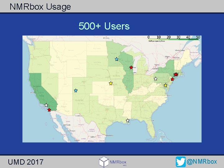 NMRbox Usage 500+ Users UMD 2017 @NMRbox 