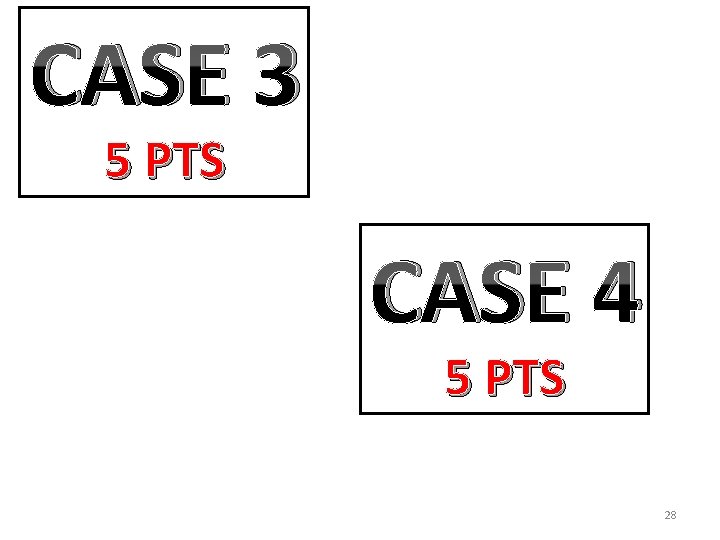 CASE 3 5 PTS CASE 4 5 PTS 28 CASE 3 5 PTS CASE 4 5 PTS 28