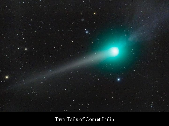 Two Tails of Comet Lulin 