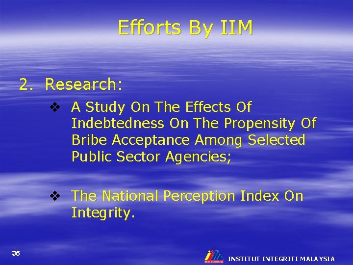 Efforts By IIM 2. Research: v A Study On The Effects Of Indebtedness On