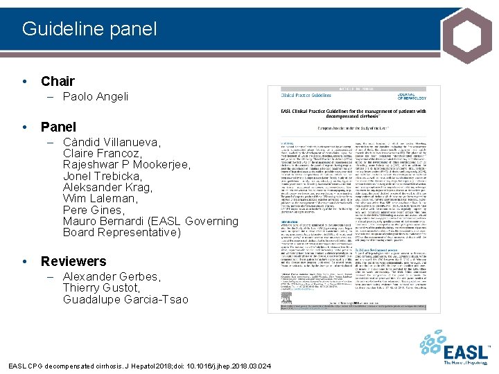 Guideline panel • Chair – Paolo Angeli • Panel – Càndid Villanueva, Claire Francoz,