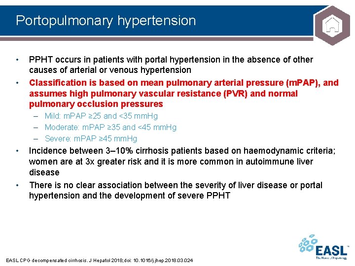 Portopulmonary hypertension • • PPHT occurs in patients with portal hypertension in the absence