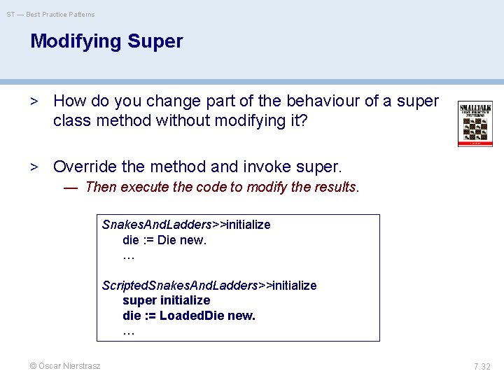 ST — Best Practice Patterns Modifying Super > How do you change part of