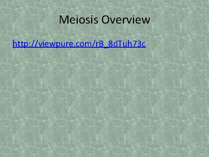 Meiosis Overview http: //viewpure. com/r. B_8 d. Tuh 73 c 
