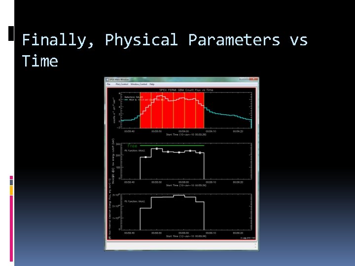 Finally, Physical Parameters vs Time 