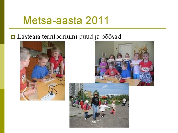 Metsa-aasta 2011 p Lasteaia territooriumi puud ja põõsad 