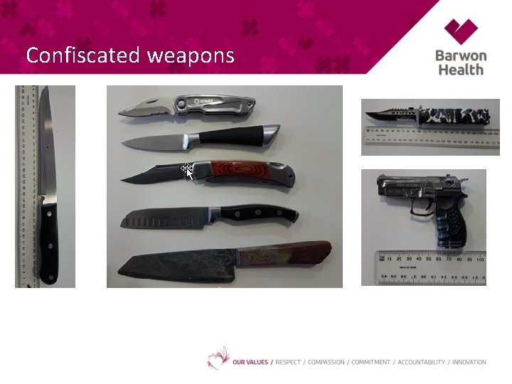 Confiscated weapons 