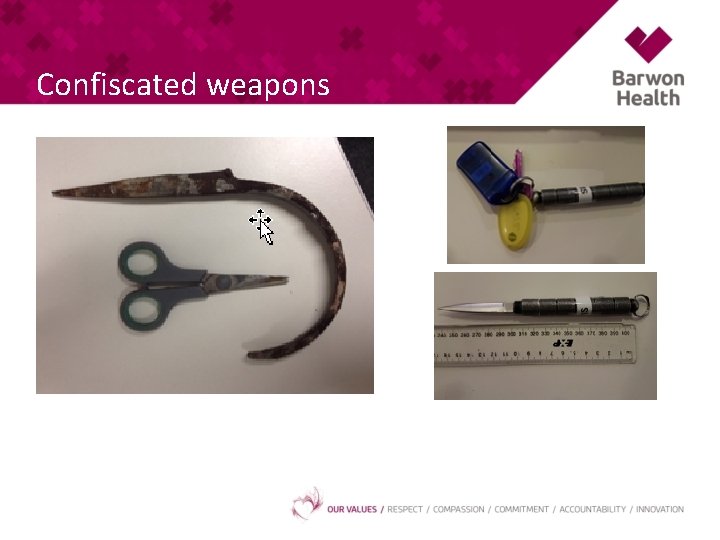 Confiscated weapons 