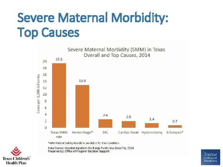 Severe Maternal Morbidity: Top Causes 22 