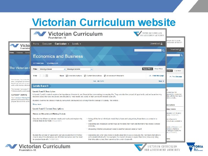 Victorian Curriculum website 