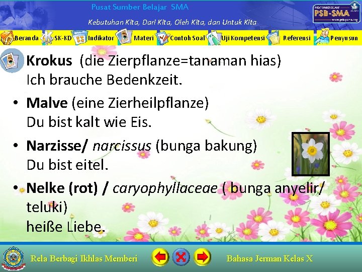 Pusat Sumber Belajar SMA Kebutuhan Kita, Dari Kita, Oleh Kita, dan Untuk Kita Beranda