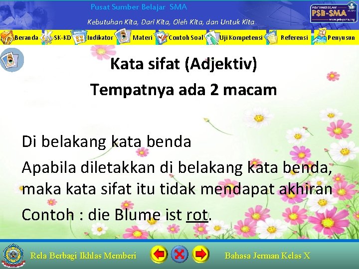 Pusat Sumber Belajar SMA Kebutuhan Kita, Dari Kita, Oleh Kita, dan Untuk Kita Beranda