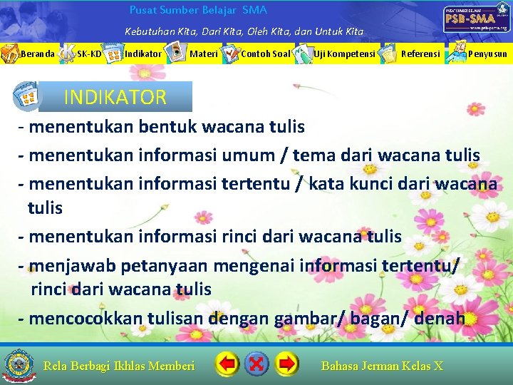 Pusat Sumber Belajar SMA Kebutuhan Kita, Dari Kita, Oleh Kita, dan Untuk Kita Beranda