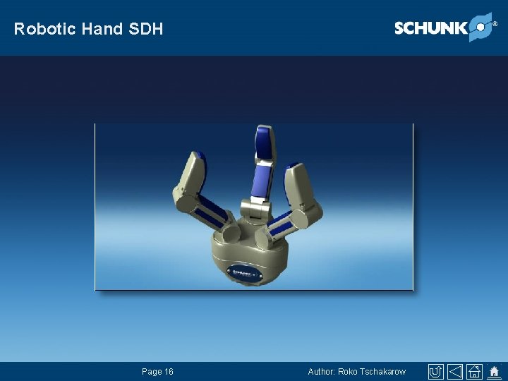 Robotic Hand SDH Page 16 Author: Roko Tschakarow 