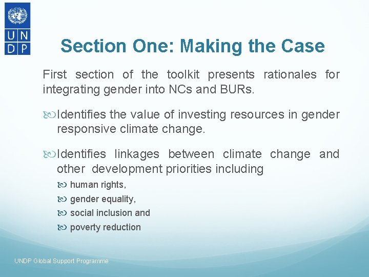 Gender Responsive National Communications and BURs Photo credit