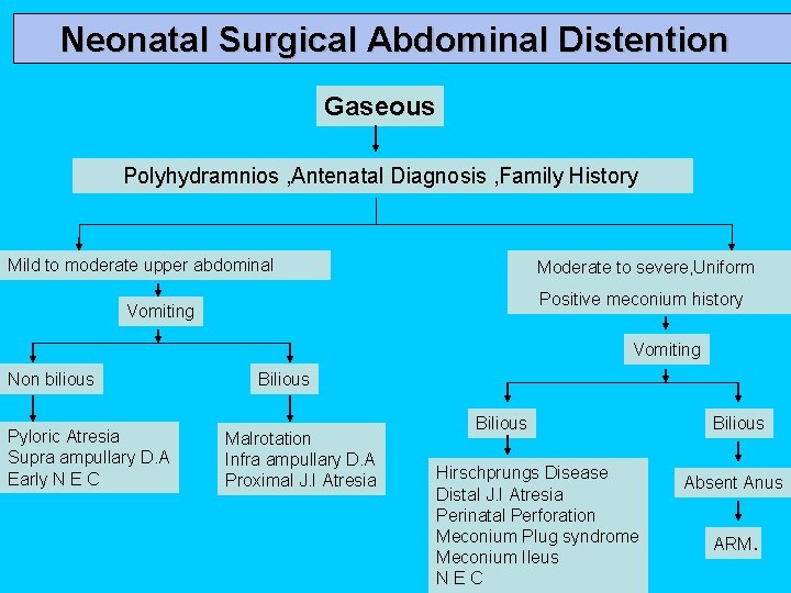 Neonatal Surgical Abdominal Distention Gaseous Polyhydramnios , Antenatal Diagnosis , Family History Mild to