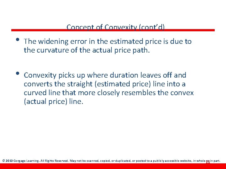 Concept of Convexity (cont’d) • The widening error in the estimated price is due