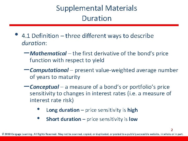 Supplemental Materials Duration • 4. 1 Definition – three different ways to describe duration: