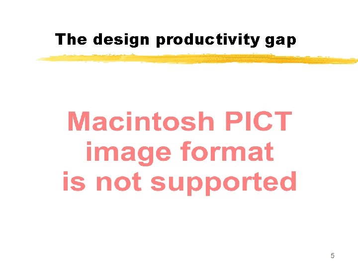 The design productivity gap 5 