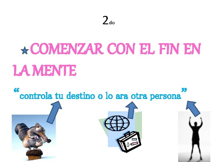 2 do COMENZAR CON EL FIN EN LA MENTE “controla tu destino o lo