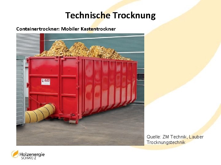 Technische Trocknung Containertrockner: Mobiler Kastentrockner Quelle: ZM Technik, Lauber Trocknungstechnik 