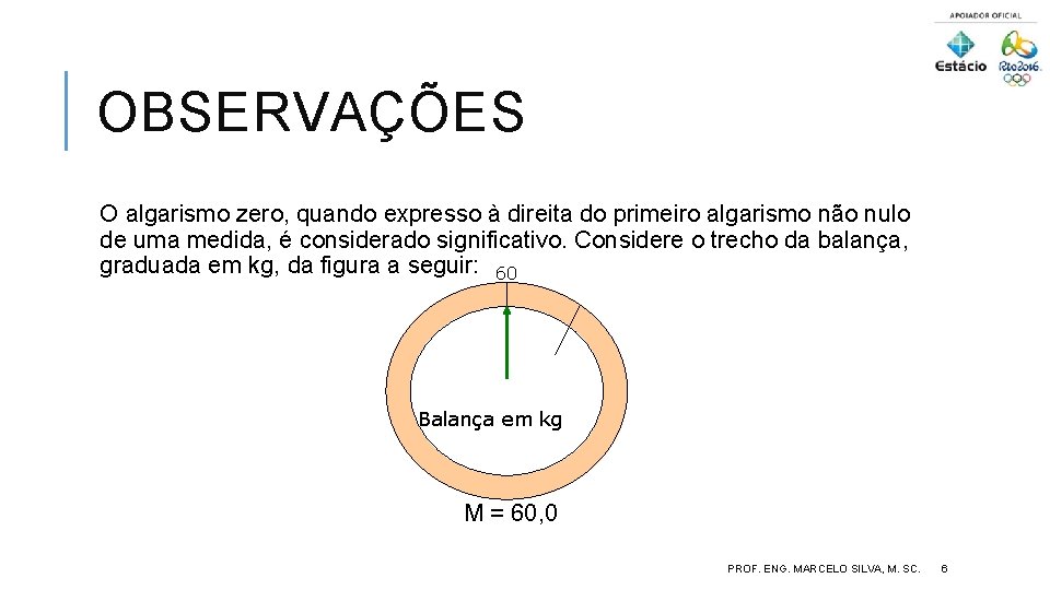 OBSERVAÇÕES O algarismo zero, quando expresso à direita do primeiro algarismo não nulo de