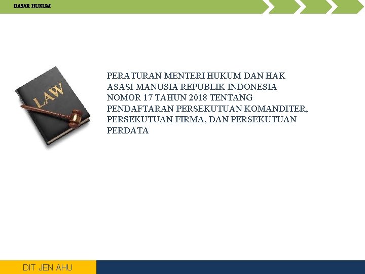 DASAR HUKUM PERATURAN MENTERI HUKUM DAN HAK ASASI MANUSIA REPUBLIK INDONESIA NOMOR 17 TAHUN